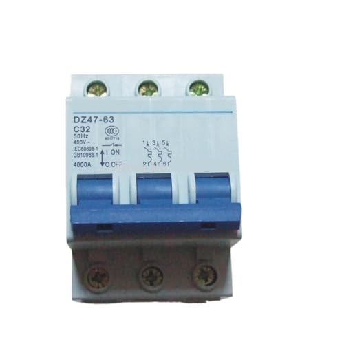 Disjoncteur MCB Type C 32A triphasé avec protection magnétothermique