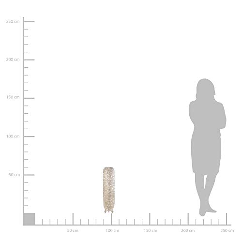 Beliani Stehlampe im Glamour Stil Metall beige gold Mures – Bild 5