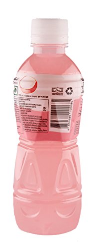 Image of Mogu Mogu Lychee Juice Drink with Nata de Coco Jelly 320ml | Refreshing Tropical Thai-Made Sip & Chew Beverage (Pack of 2)