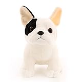 TAMMYFLYFLY New French Bulldog Plush Toy Sitting Pose Mascot Dog Stuffed Doll for Kids Gift 10' Gift for Kids