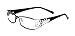 Lollapalooza, Bling Women Reading Glasses with AB (Aurora Borealis) + Crystal Clear Genuine European Crystals, Black Frame, Fancy Oval Big Crystal. NY Fifth Avenue.