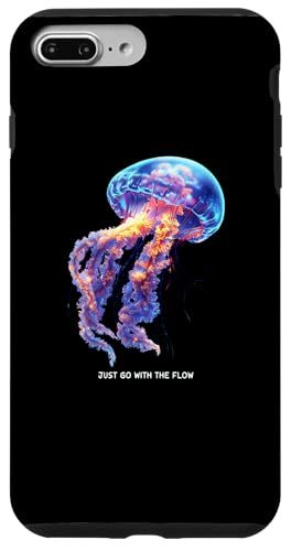 Awesome Cute UnderWater Fish Sea Just Go With Flow JellyFish �X�}�z�P�[�X iPhone 7 Plus/8 Plus �p