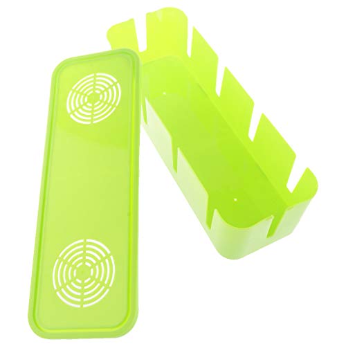 Preisvergleich Produktbild Almencla Desktop Handy Kabel Aufbewahrungsbox Computer Wire Organizer Case - Grün