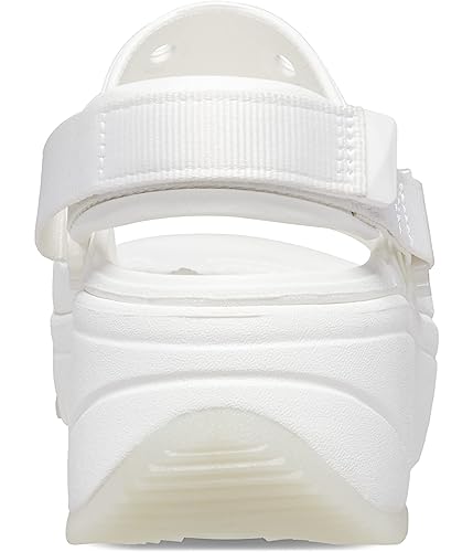 Image of Crocs Classic Hiker Xscape Unisex Platform Sandals - Chunky Platform - Webbed Backstrap - Two-strap Upper White Men's 12, Women's 14 Medium