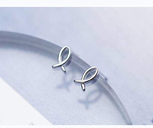 Boucles d'oreilles poisson creux S925 anti-allergie style coréen mignon