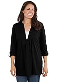 Woman Within Plus Size 7-Day Layered-Look Tunic - 14/16, Black