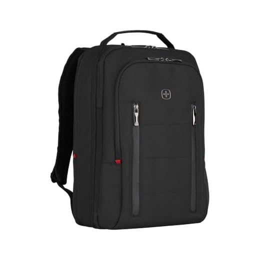 Wenger CityTraveler 16" Laptop Backpack, Padded 16" Laptop & 12" Tablet Pockets, Expandable Main Compartment, Waterproof Quick‑Access Pockets, SmartOrg Organizer, Trolley Sleeve, Black