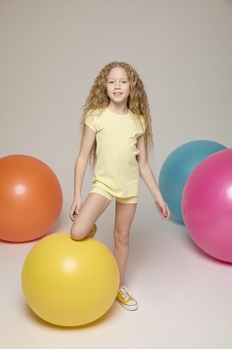 Image of Lilax Girls' Basic Solid Soft Dance Short for Gymnastics or Under Skirts