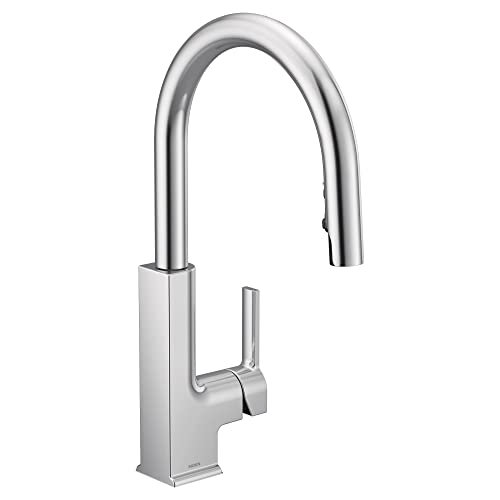 Moen S72308 STO One-Handle High Arc Pulldown Kitchen Faucet with Power Clean, Chrome, 0.375