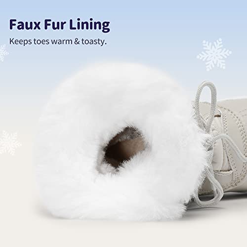 DREAM PAIRS Cozy Kids Snow Boots, Warm & Water-Resistant Winter Boots with Faux Fur for All-Day Play, Non-Slip Mid Calf Boots3