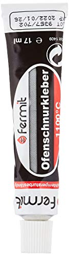 Fermit - Adhesivo refractario (resistente hasta 1100 °C), color negro