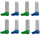pcmoviles – Pack de 8 Bebederos Pico Pato para Jaulas | 90 ml | Bebedero para Canarios periquitos dimantes mandarines... | Fácil Colocación y Limpieza