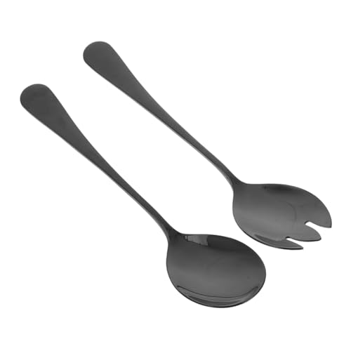NAMOARLY Elegant Salad Dishes Set 2pc Stainless Steel Cutlery Forks Spoons Home Accessory for Delicate Dessert Serving