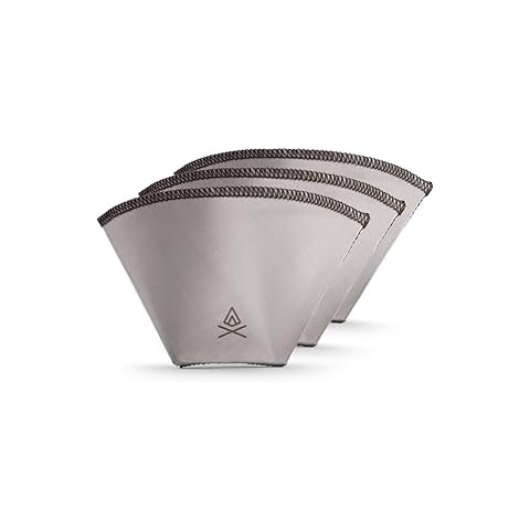 VSSL Nest #1 Stainless Steel Mesh Coffee Filter, Transportable and Compact, Perfect For Camping, Hiking, Adventure, Travel, Compatible With Any Cone Pour Over System, Pack of 3 Cover