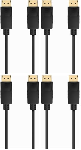 Cable DisplayPort 1.2 4K AISENS negro de 2 metros en pack de 4 unidades