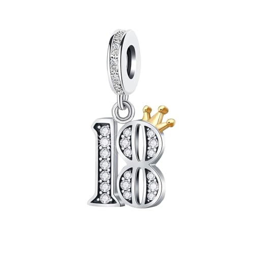 Dijes de cumpleaños para pulseras estilo corona ideales para cenas y fiestas
