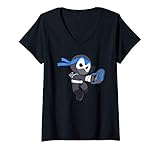 Womens Ninja With Virtual Reality Headset VR Martial Arts V-Neck T-Shirt