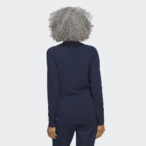 adidas Women's Quarter Zip Long Sleeve Golf Polo Shirt3