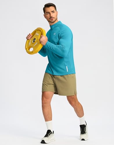 Image of G Gradual Men's Quarter Zip Pullover Running Athletic Shirts Long Sleeve