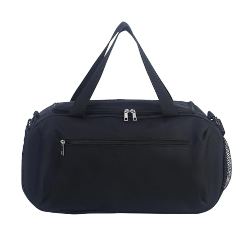 Fashion Duffel Duffle Bag Trending Designer Waterproof Portable Polyester Luggage Gym Sport Travel Bag - BLACK