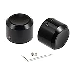 Benlari-Black-Front-Axle-Nut-Caps-Covers-Compatible-for-Harley-Touring-Softail-Sportster-Dyna-Road-King-Electra-Street-Glide-2008-2024