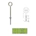 5/16 Inch x 8 Inch Stainless Steel Marine Turned Eye Bolt Nut and Washers Forge Style WLL 90 Pounds