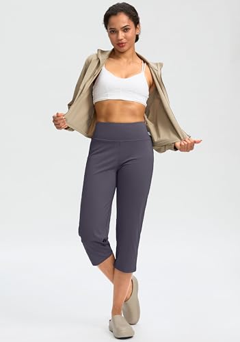 Image of G Gradual Capri Pants for Women High Waist Workout Yoga Pants with Pockets Tummy Control Leggings Crop Straight