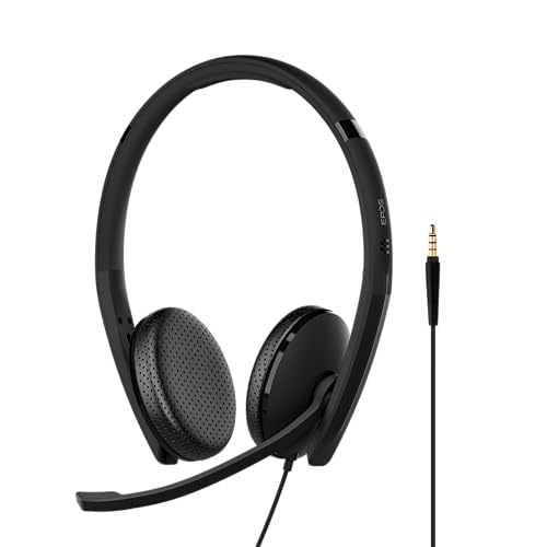 Image of EPOS C10 3.5 mm Headset with Microphone | Wired Headphones with Simple and Flexible 3.5 mm Connection and EPOS BrainAdapt Technology