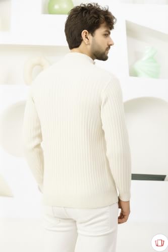 Image of Pivl Men's Winter Half Zip Solid Warm Sweater