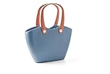 Hergestellt in Italy GF Garden, FOR The Living Bag, Einkaufstasche aus Kunststoff mit ergonomischen Henkeln, Farbe Babyblau