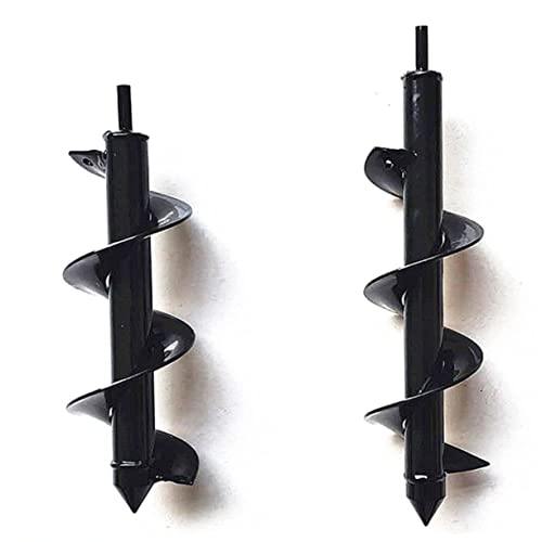 OSALADI Punta Da Trapano a Spirale Per Piante 8x25 Cm Nera – Trivella Per Piantare Bulbi e Piantine, Attrezzo Rapido Per Giardinaggio e Aiuole