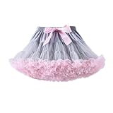 Toddler Baby Girls Layered Tutu Skirt Girls Cute Bow A-Line Puffy Tulle Skirt Ballet Birthday Party Pettiskirt for 0-10 Years