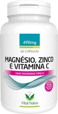Magnesio+Zinco+Vit C+Col Tipo II 490mg - 60Caps Vital Natus
