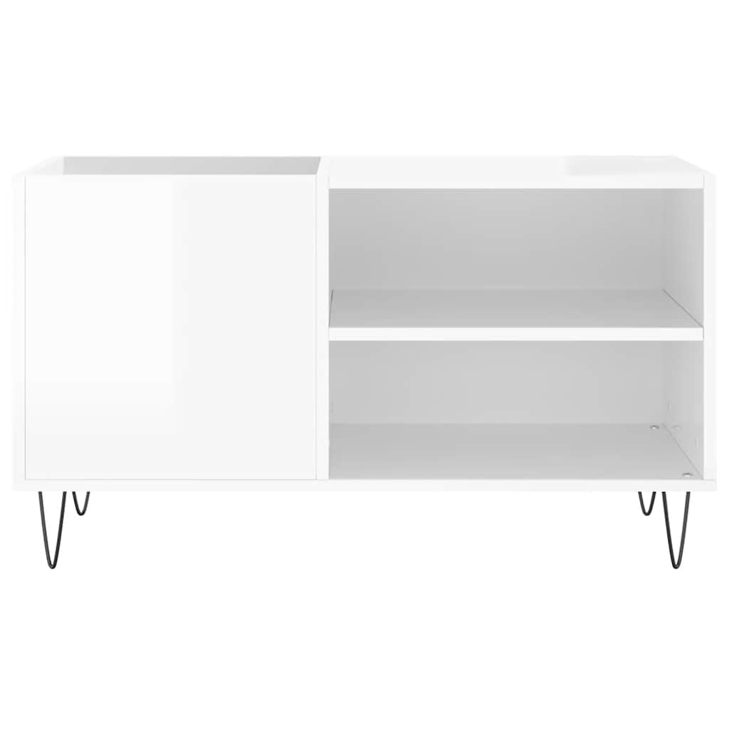 Mangloder - Armadietto per dischi in legno e ferro, 85 x 38 x 48 cm, con spazio per dischi in vinile, giradischi, TV Board, Lowboard, rack Hi-Fi, mobile multimediale, soggiorno