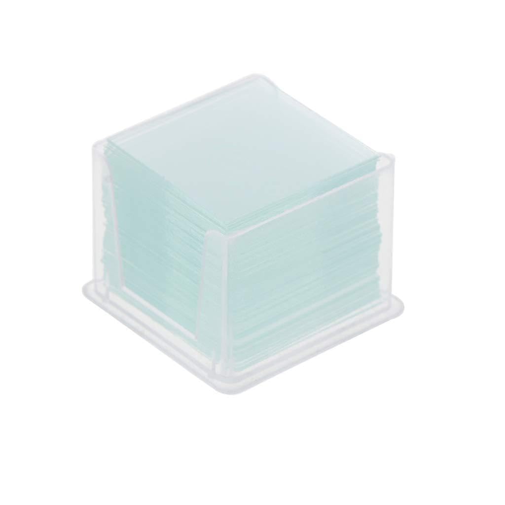 100 Pcs Transparent Square Glass Slides Coverslips Coverslides for Microscope Optical Instrument Microscope Slip