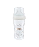 NUK ヌーク パーフェクトマッチ ほ乳びん プラスチック製 260ml レインボー 適温目盛り付き M (丸穴・3カ月から) ニップル 付属 FDNK10742038