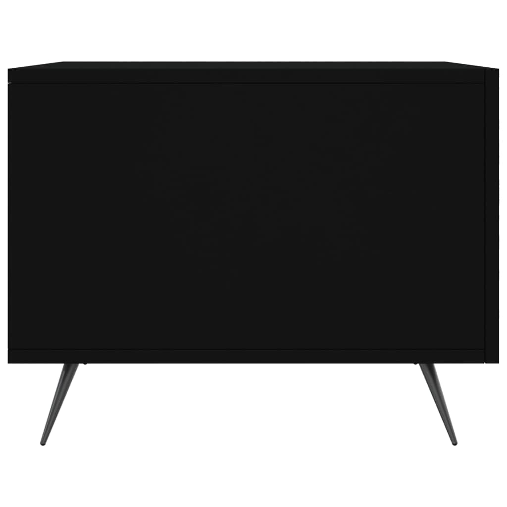 Homgoday Tavolino da caffè nero 50 x 50 x 40 cm, in legno ingegnerizzato, tavolino da tè per soggiorno, sala di accoglienza degli ospiti, camera da letto e ufficio, mobili 205