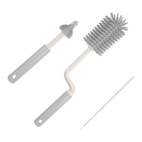 ANGNYA Baby Flaschenbürste, Silikon Reinigungsbürste für Babyflaschen 3 Stück weiche Mutterflaschenbürsten zum Reinigen von Wasserflaschen, Babyflaschen, Thermoskannen, Gläserbechern, Weinglas Cover