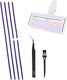 Soft Plush Strips Soleplate Strip Compatible with Dyson V6 V7 V8 V10 V11 V12 V15 DC58 DC59 DC62 DC72 DC74 Vacuum Cleaner Head Soleplate Felt Strip Replcement Parts, 2 Long Strips 4 Short Strips