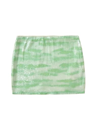 Women's Sequin Mini Skirt Glitter Low Rise Bodycon Evening Party Skirts