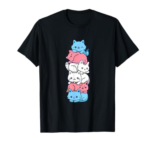 Transgender Stolz Katze LGBT Trans Flagge Nette Katzen T-Shirt