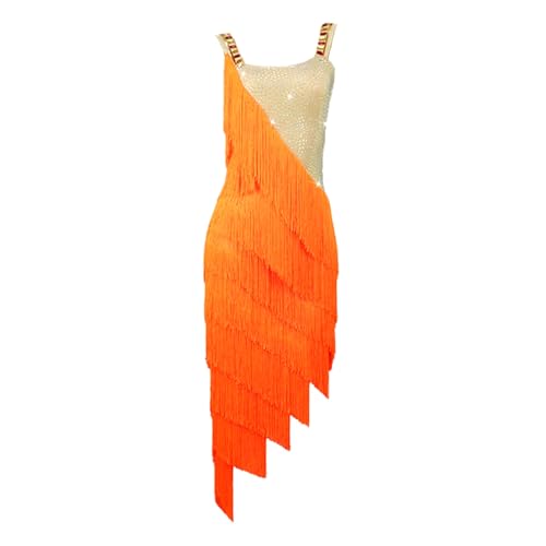 Robe de danse latine femmes vêtements compétition cha cha et franges personnalisées