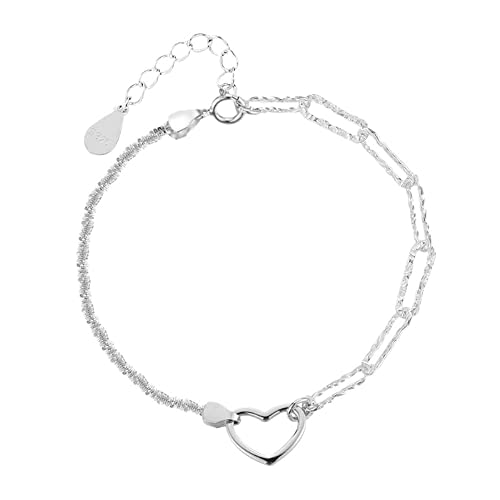 Bracelet cœur brillant fait main pour rompre la monotonie