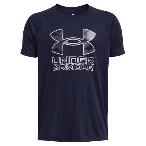 Image of Under Armour Boys' Tech Hybrid Printed Fill Short-Sleeve T-Shirt