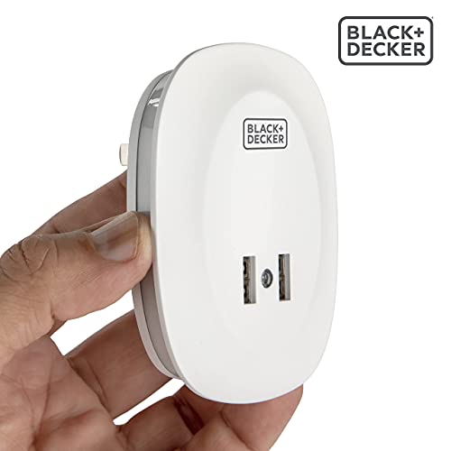 Black+Decker Night Light Plug In With 2 Usb Charging Ports, Photocell Sensor, 10 Lumen, 2 Pack #TOP3