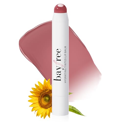 Image of bayfree Tinted Lip Balm Plumper, Glossy, Pump Lips, Lightweight, Moisturize & Tint with Jojoba Seed Oil, Vegan Lip Balm Lip Care Present, Vintage Violet