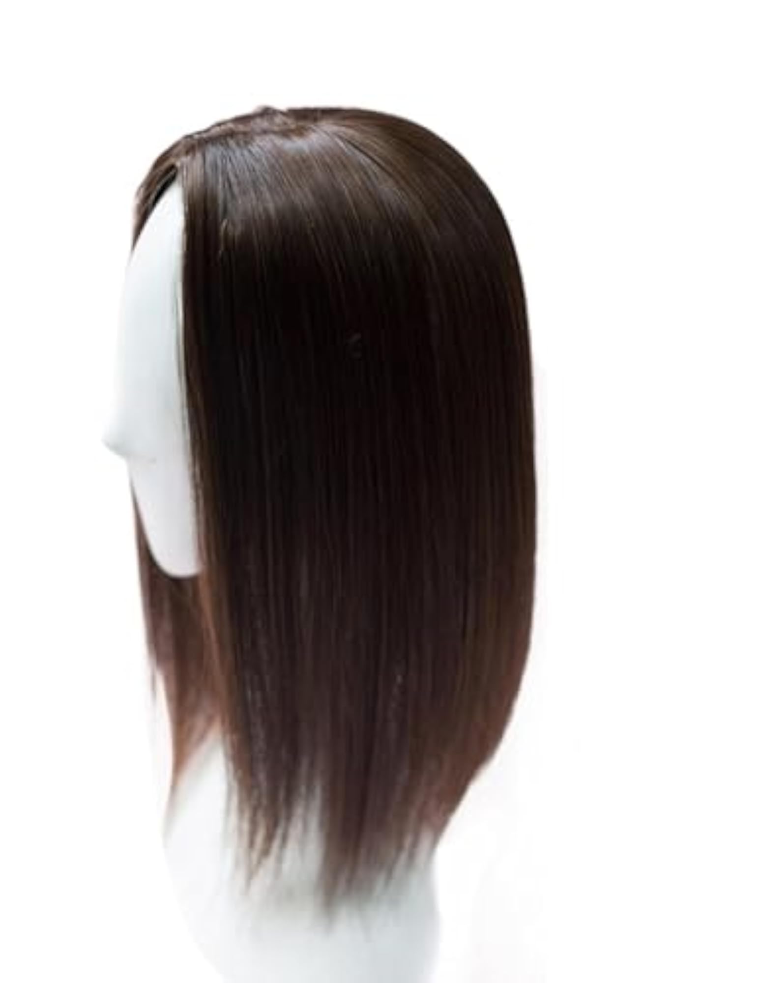 Synthetic Toppers with Bangs, Lace Base Wiglets