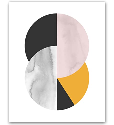 Abstract Circle Mid Century Art Print Mid Century Circle Mid Century Wall Art Geometric Print Circle Print Watercolor Print Circle Art Print Circle Art Wall Print Midcentury Modern 8x10 Unframed