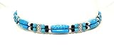Western Cowboy Hat Band with Turquoise Bone Hairpipe Beads