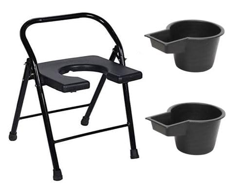 Free Extra Pot with portable toilet,indian toilet seat stool,foldable Commode toilet Chair,toilet attached chair,commode stool for adults,indian to western toilet,adult potty toilet chair,portable western toilet for adults (Black) (B0DFM79DLG) Amazon Price History, Amazon Price Tracker